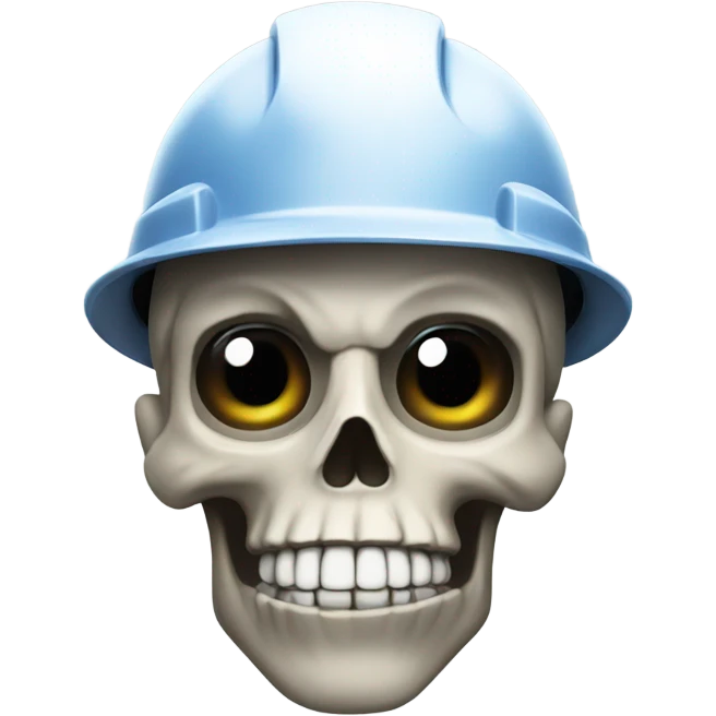 Skull with hard hat  emoji