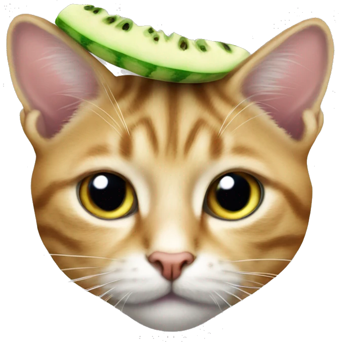 Katze mit einen melonenform Kopf  emoji