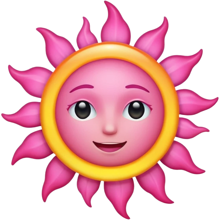 make a sun with very pink tones emoji