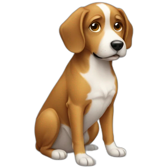 Dog using notebook emoji