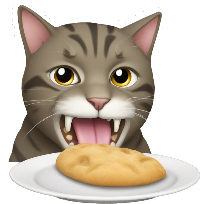 Cat eating eraiser emoji