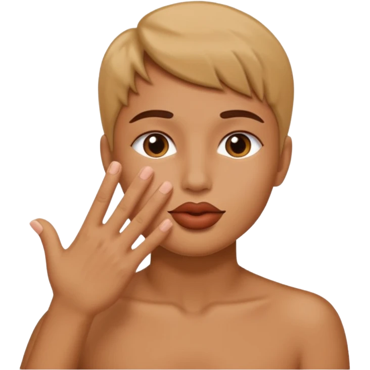 🤔 this hand pose with this 😗 face emoji