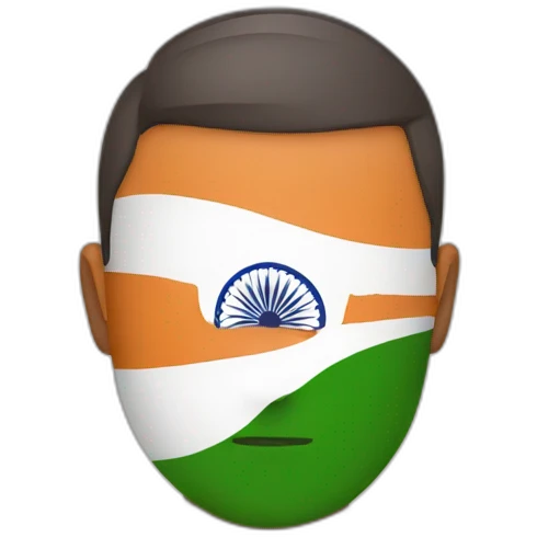 man with indian flag emoji