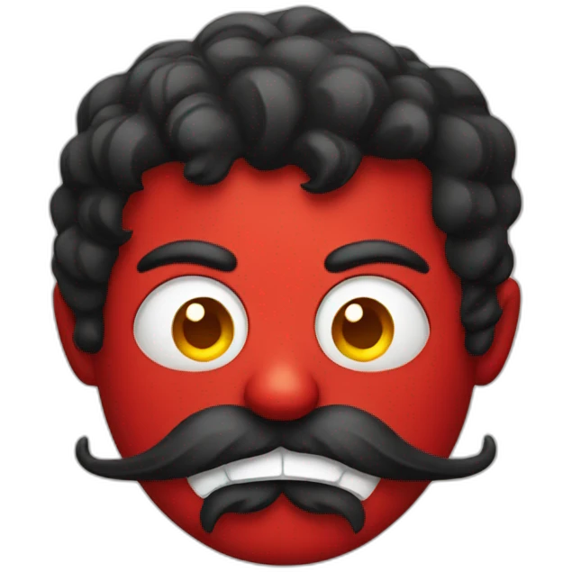 Devil with moustache emoji
