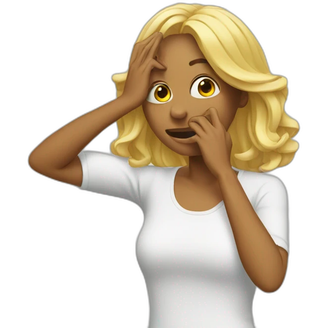 Woman make a dab emoji