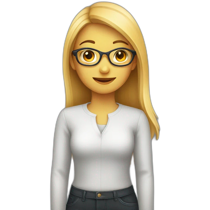 young woman ux researcher emoji