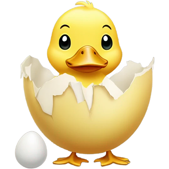Hatching duck emoji