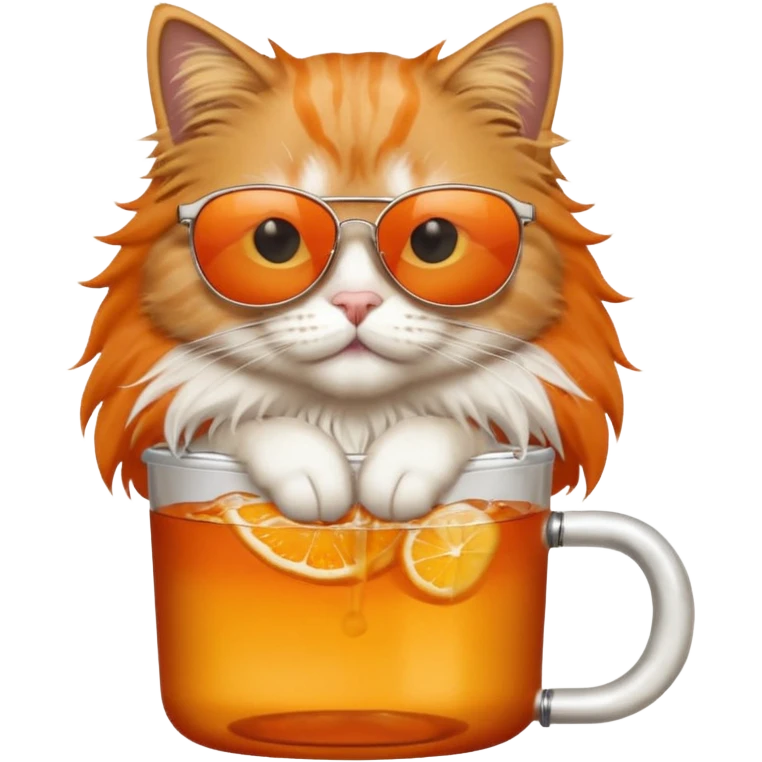 cat long  in drink holders with sunglasses  emoji