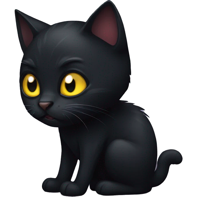 The insidious black cat is up to something emoji
