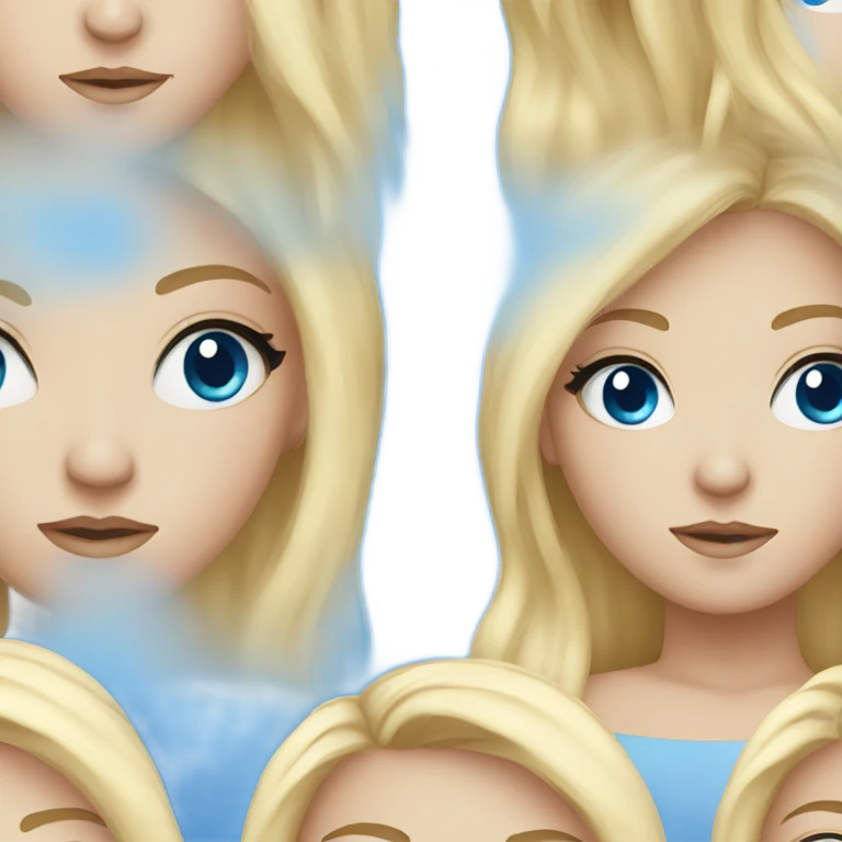 Blonde Blue eyed Girl  emoji