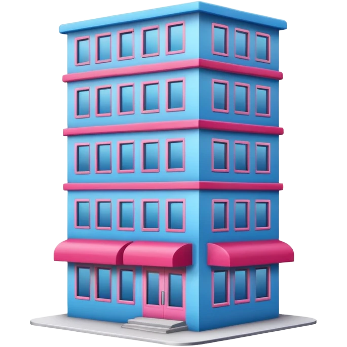 The building houses the Ozon order pickup point in its signature blue (digital blue) and raspberry colors. emoji