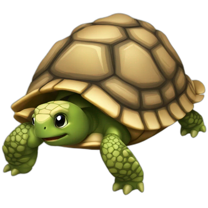 Tortue entrain de manger un grec emoji