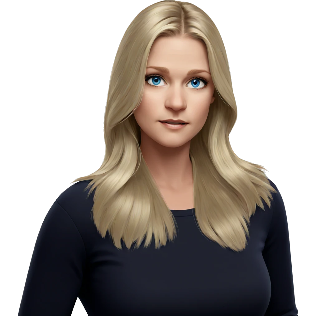 blonde girl with blue eyes emoji