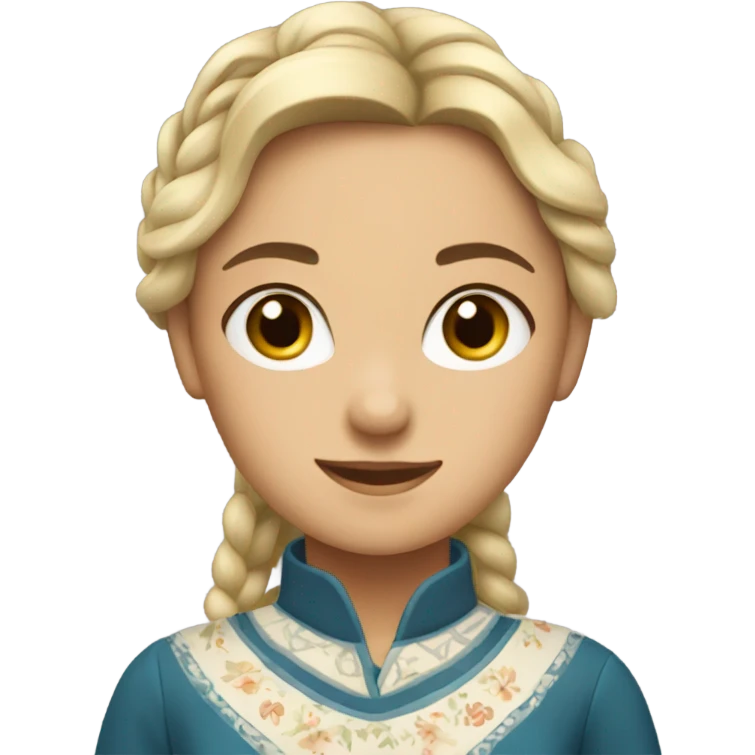 Girl wearing Caucasian dress emoji