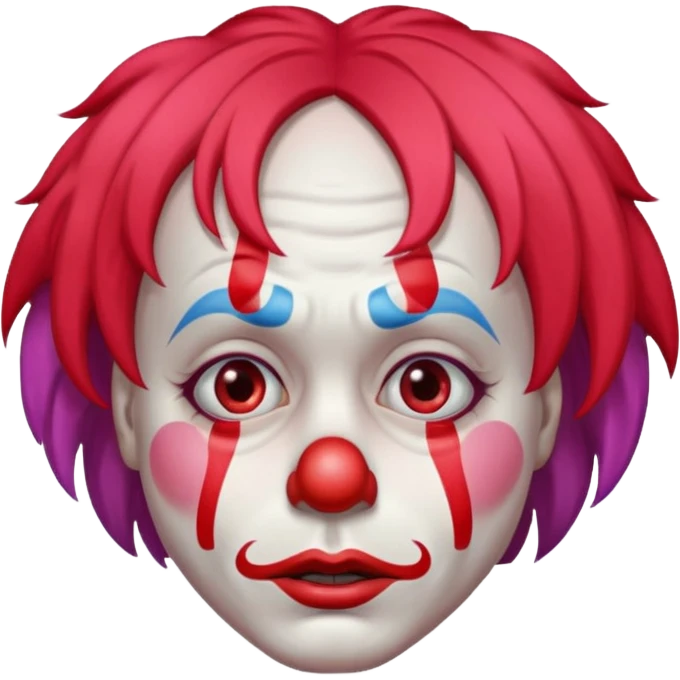 very sad clown emoji