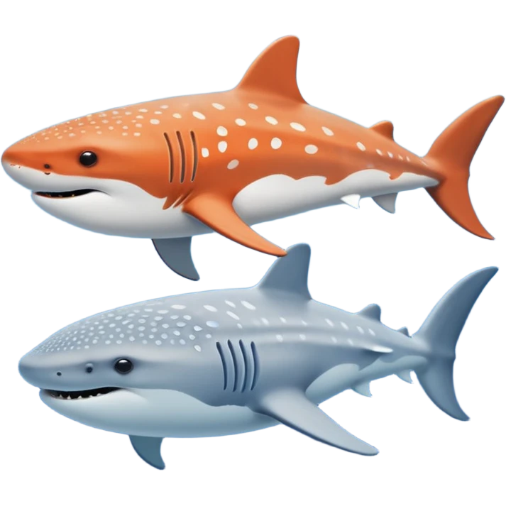 Whale Shark And Beluga Whale emoji