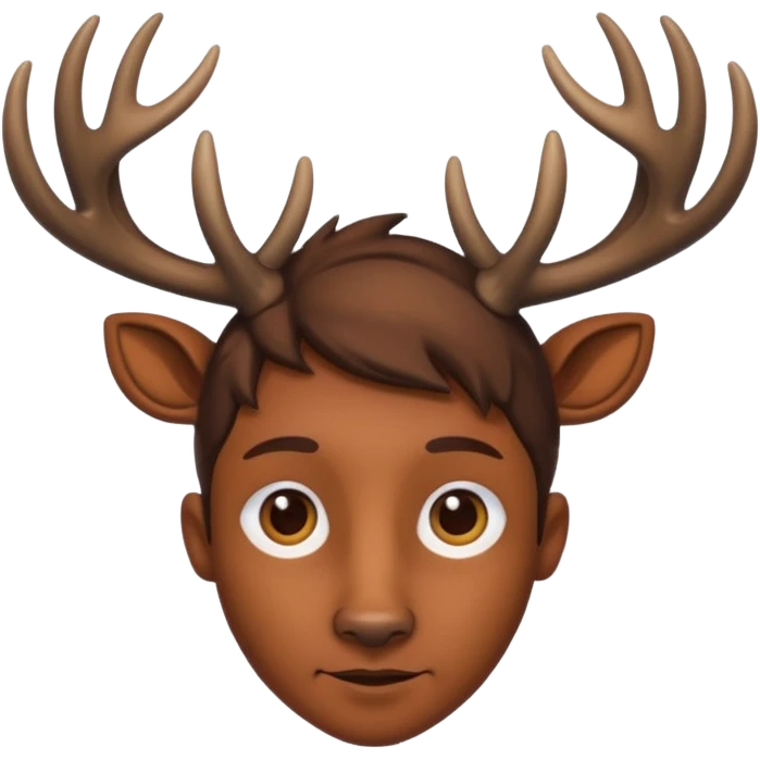 Same face but as a deer emoji