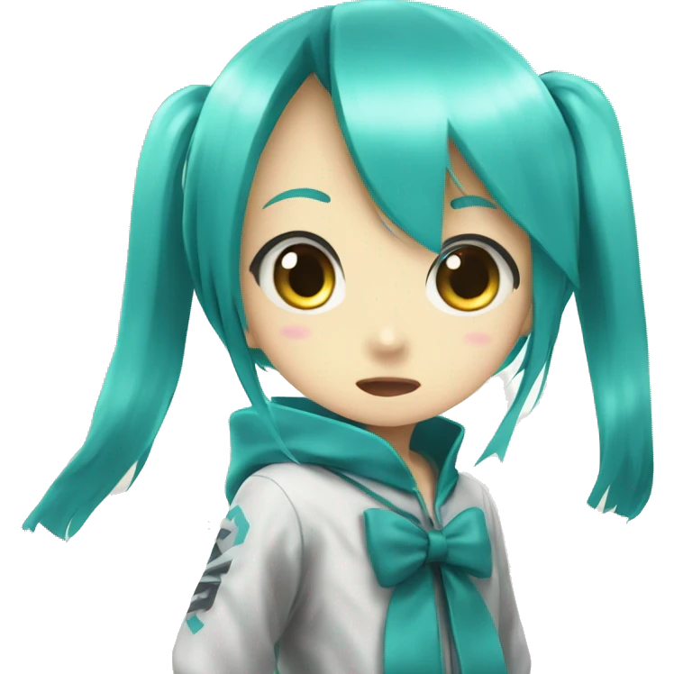 Hatsune Miku as a child emoji