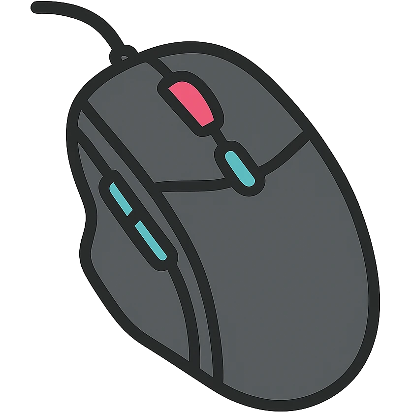 flat toon style gaming mouse emoji