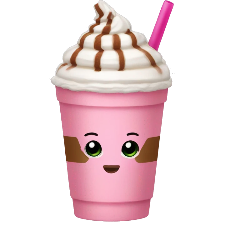 cute pink frappuccino  emoji