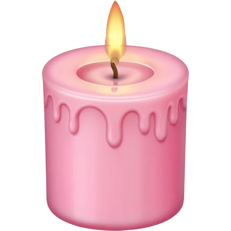 Natural Scented Candle, pink pastel emoji