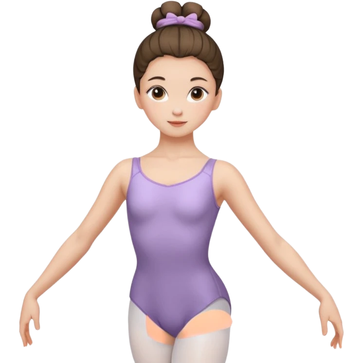 ballet bun  hair princes standing pose emoji