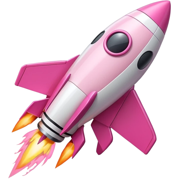 mix light pink dark pink and white girly phone ui rocket emoji