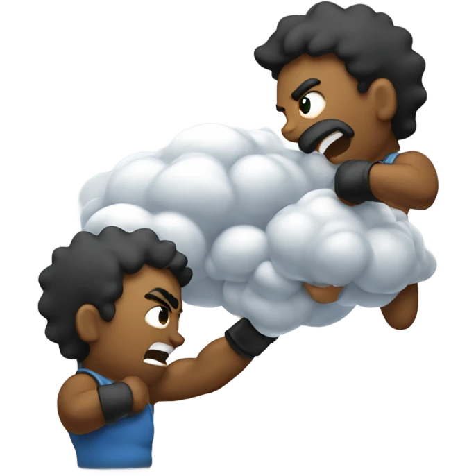 Tussling fighting cloud  emoji