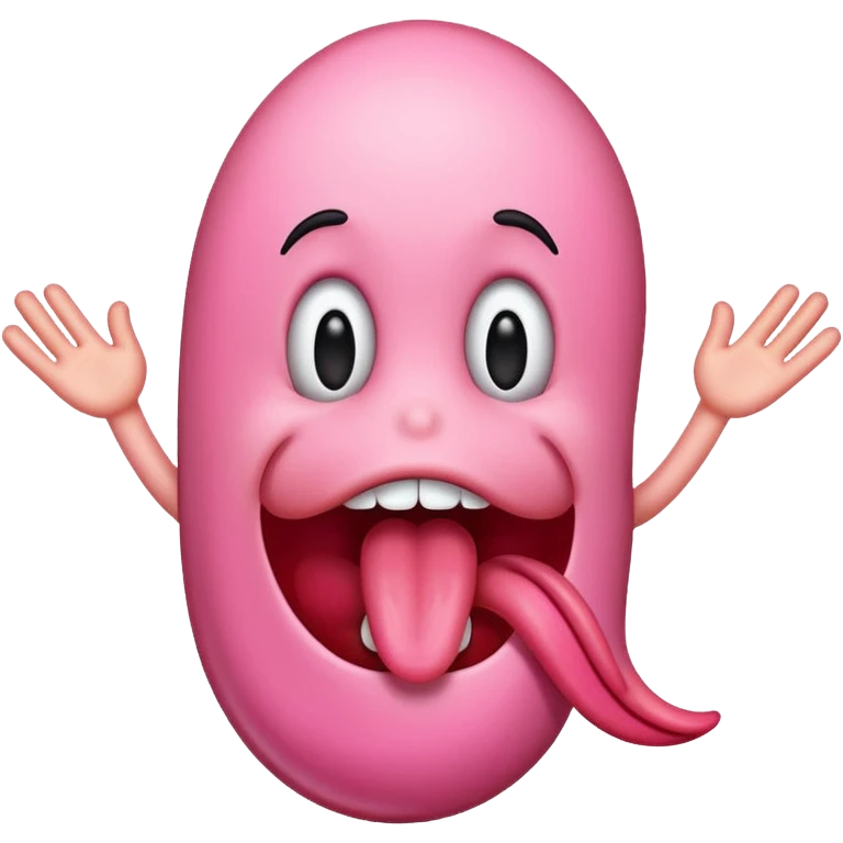 😝 emoji but the pink long tongue but be shaking to the sides  emoji