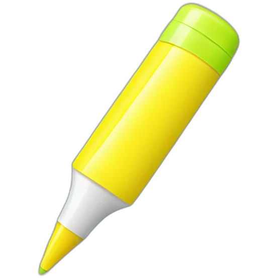 short yellow highlighter pen emoji