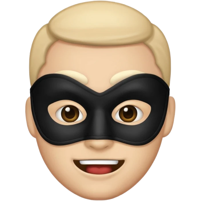 criminal emoji with mischievous expression and black mask emoji