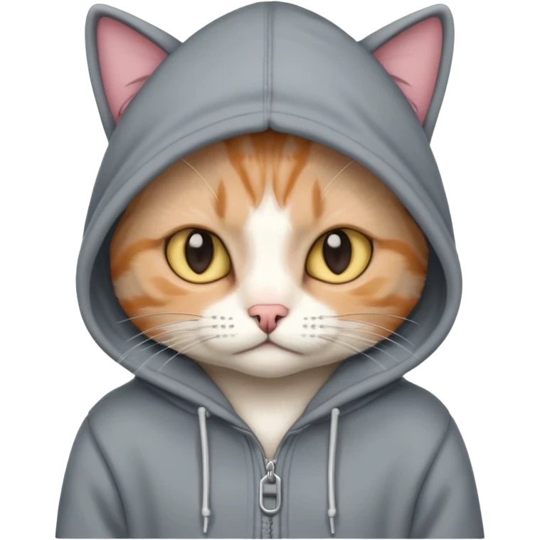 Cat with hoodie emoji