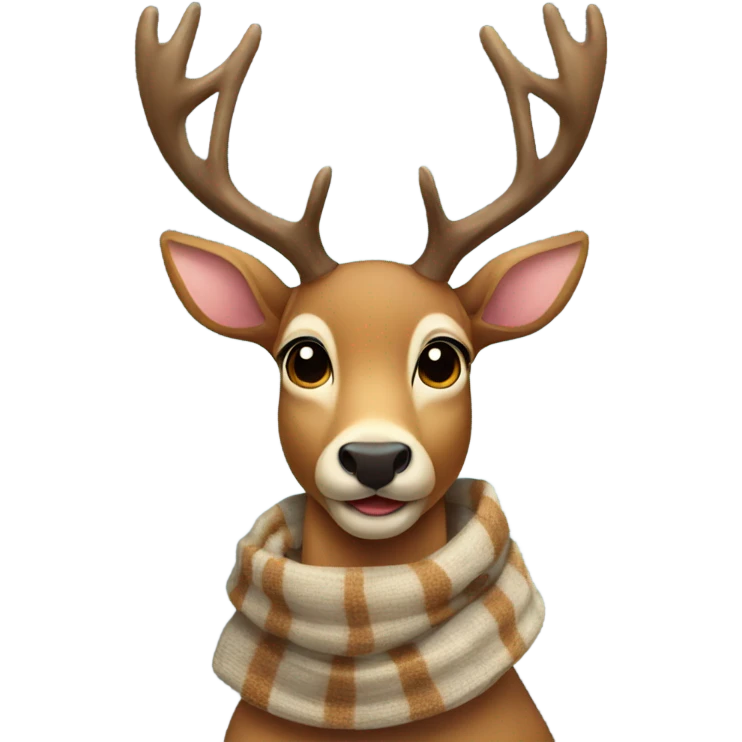 Deer with scarf emoji