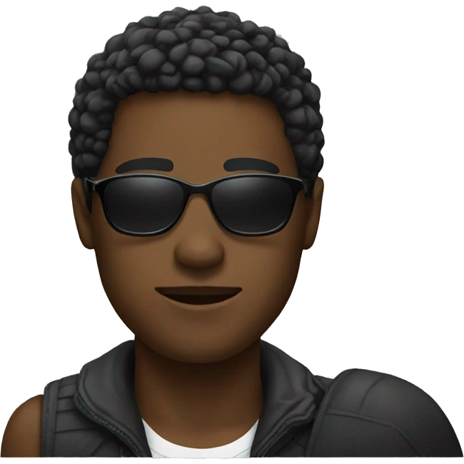 Black guy with sunglasses  emoji