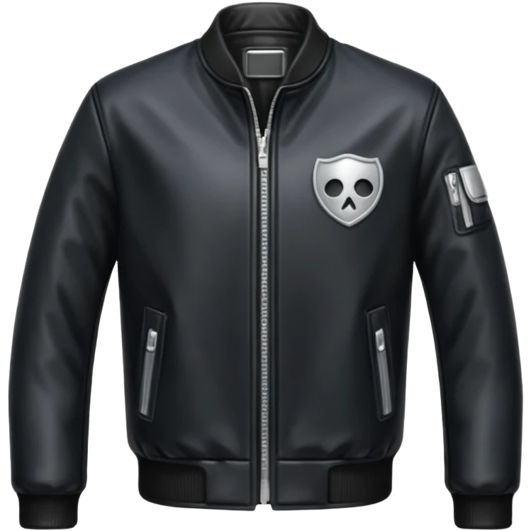 a jacket with silver zipper emoji