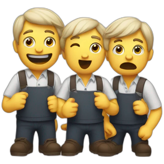 three drunk lads emoji