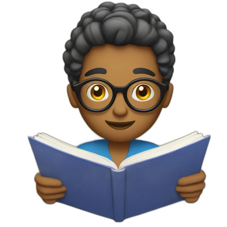 a media specialist reading a book emoji