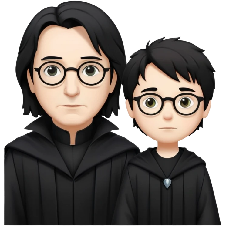 Professor Snape standing next to Harry Potter emoji