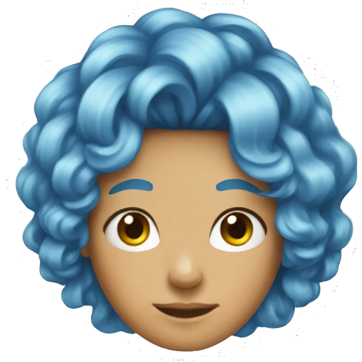  Blue right wig emoji