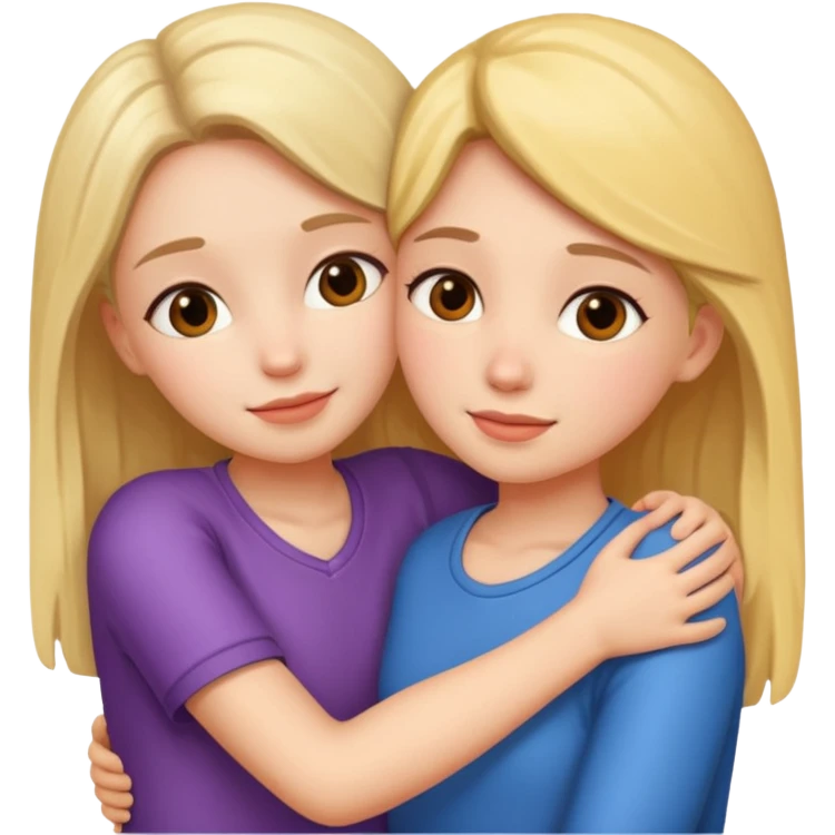 two girls Hugging emoji