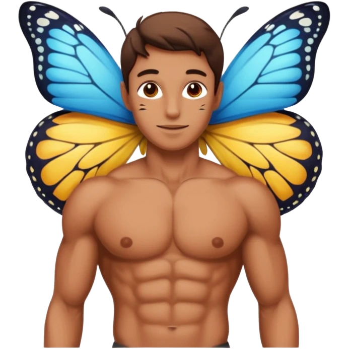 Butterfly with abs  emoji