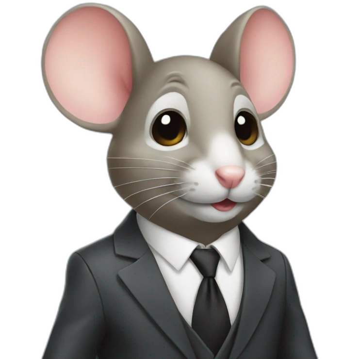 mouse in suit emoji