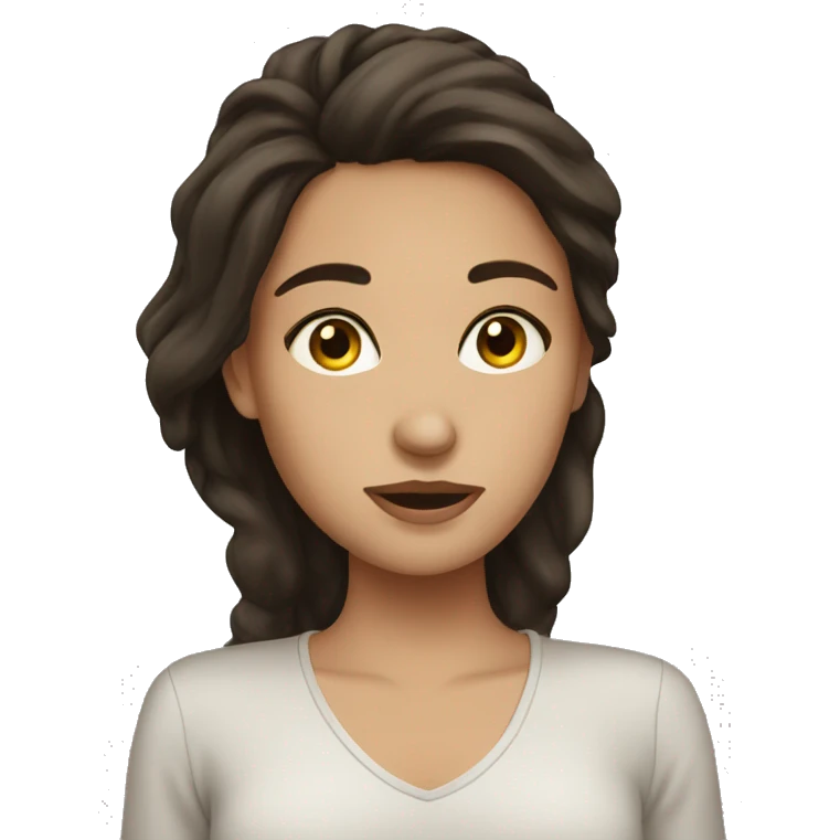 Brunette girl want to sleep  emoji