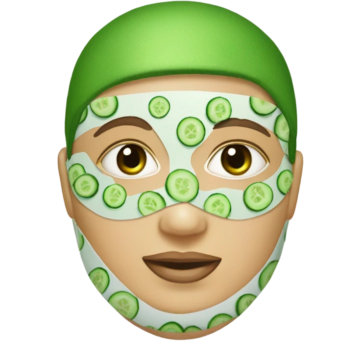 spa face mask cucumber emoji