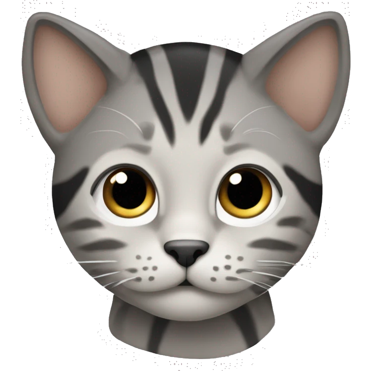 Кошка светло бежевая с серым и черный кот обнимаются  emoji