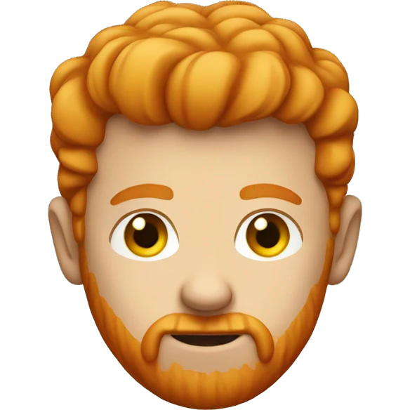 ginger man with head turned slightly to the left
 emoji