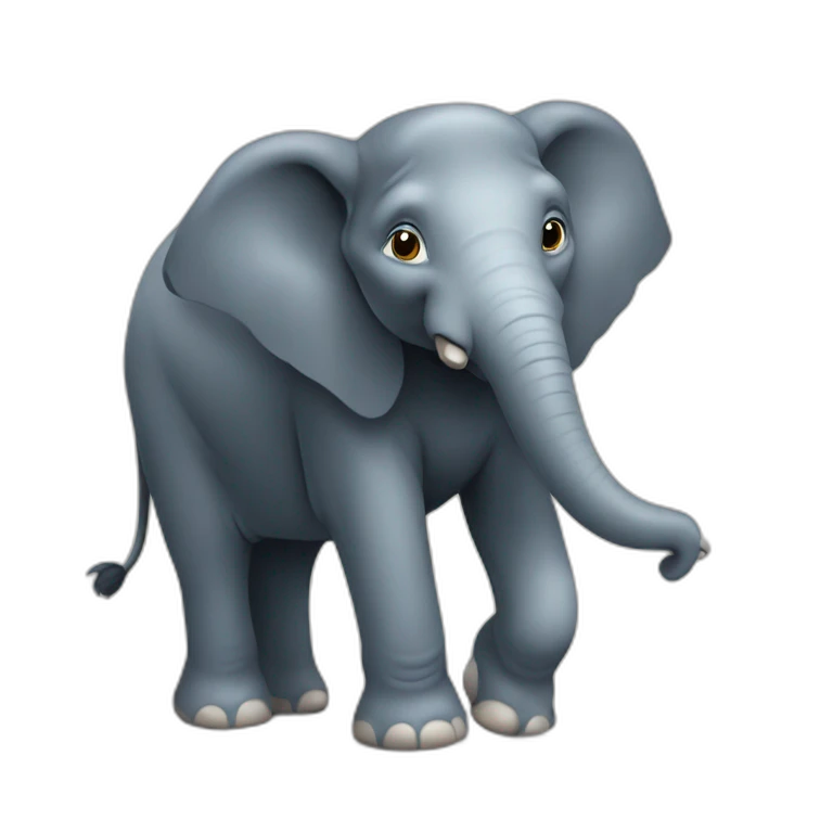 Singe sur elephant emoji