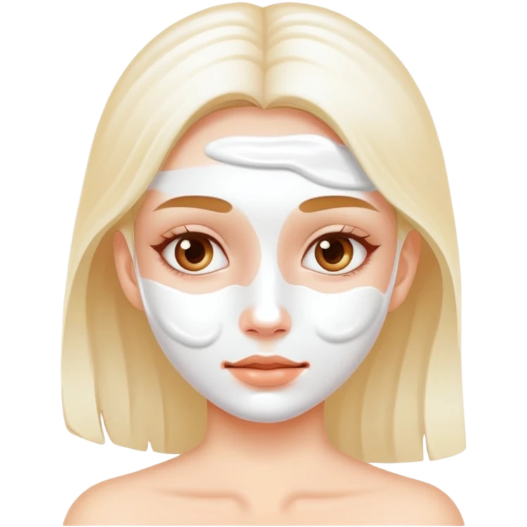 Girl with cream on face emoji