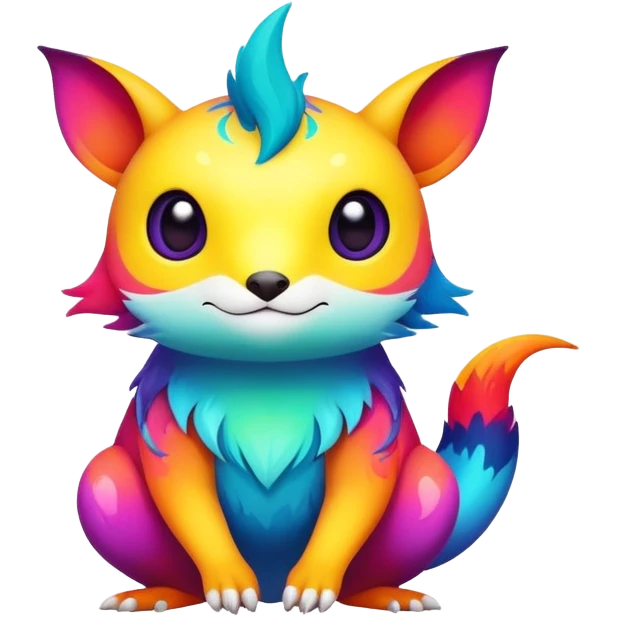 colorful vibrant Fakémon-creature with random markings emoji