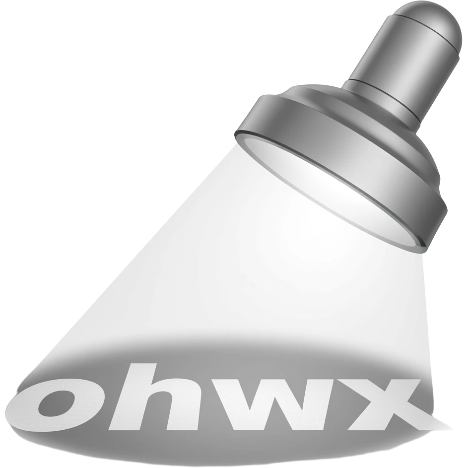 gobo light projecting a shape with words onto the ground emoji